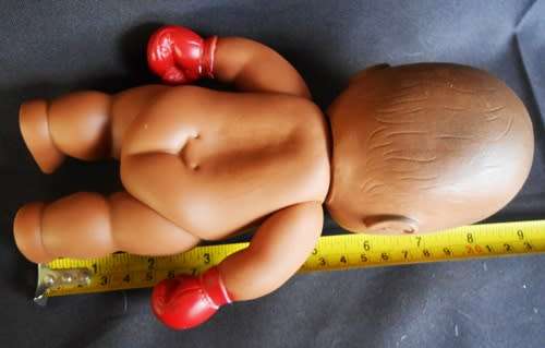 Vintage Collectable Black  Boxer Doll with Black Eye Rare Effanbee 1950`s`