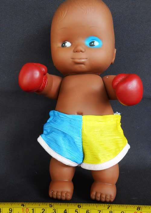 Vintage Collectable Black  Boxer Doll with Black Eye Rare Effanbee 1950`s`