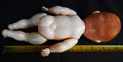 Small Vintage Evergreen Baby Doll - Sleep Eyed Hard Plastic -Moving Limbs original dress from 1950 s