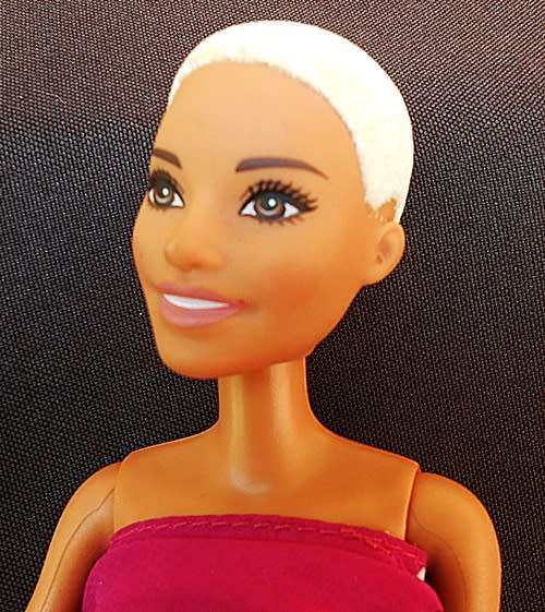 Collectable Barbie Fashionistas Doll #82-CHIC IN PLATINUM BLONDE BUZZ CUT
