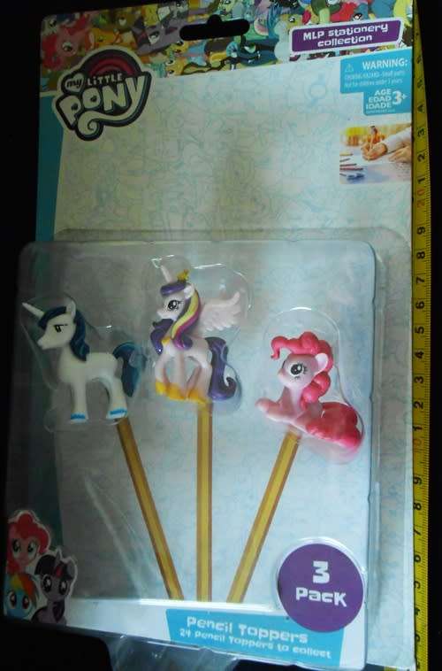 My little Pony by Hasbro Stationary collection 3 pencil toppers NIP