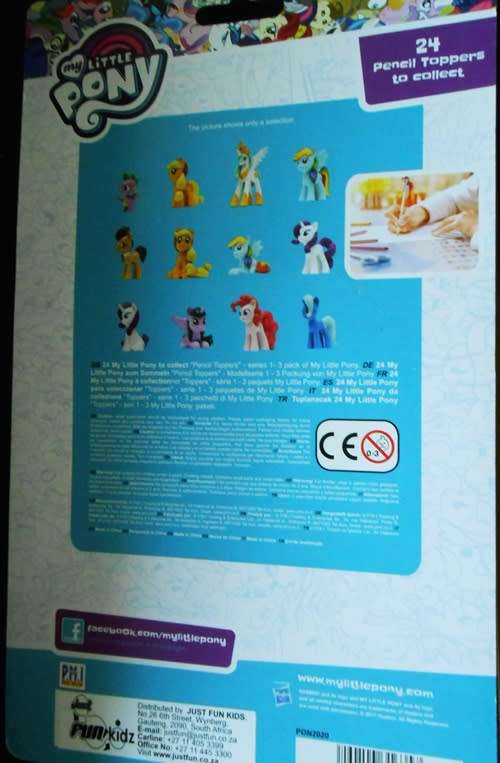 My little Pony by Hasbro Stationary collection 3 pencil toppers NIP