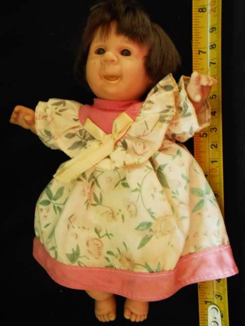 Vintage Gigo Palm Pals Happy Kids Bean Bag Dolls  Facial Expressions doll Girl 8 inches