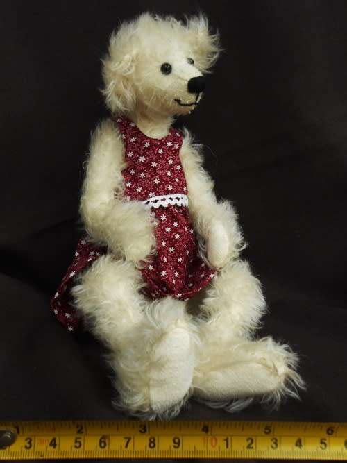 Handmade Collectable Teddy Bear `Megan` made and designed by Soft sculpture artist Carol Casey