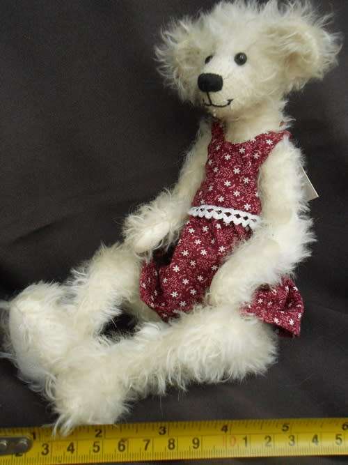 Handmade Collectable Teddy Bear `Megan` made and designed by Soft sculpture artist Carol Casey