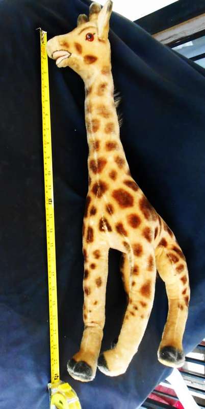 Collectable vintage Steiff mohair giraffe probably from 1950`s 60 cm high