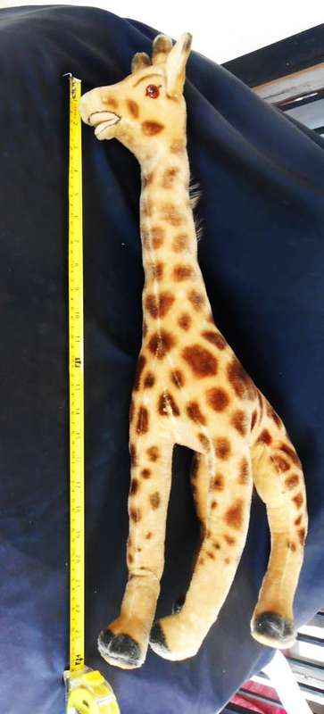 Collectable vintage Steiff mohair giraffe probably from 1950`s 60 cm high