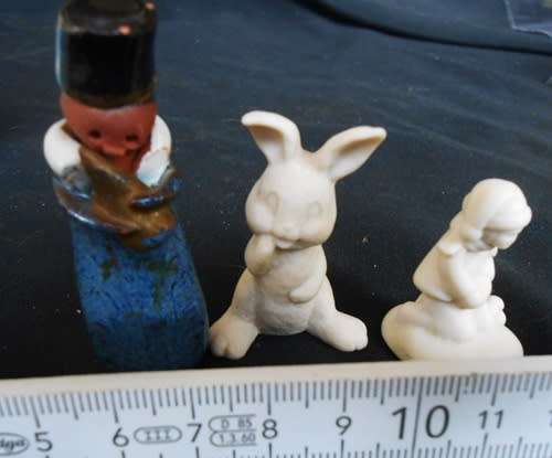 Collectable Tiny Porcelain figures for a dollshouse or a printers tray
