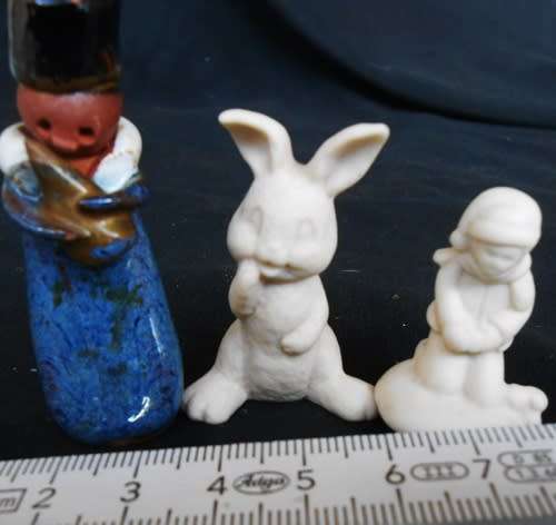 Collectable Tiny Porcelain figures for a dollshouse or a printers tray
