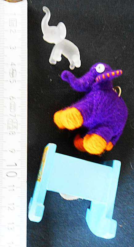 Three Elephant Themed Collectable Tiny ornaments for a dollshouse or a printers tray