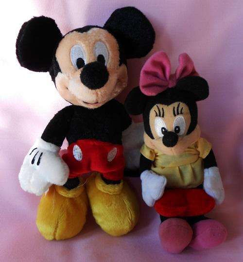 Mickey and Minnie Mouse  22cm and 19 cm high