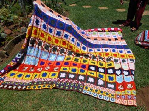 vintage style crochet  mulicoloured