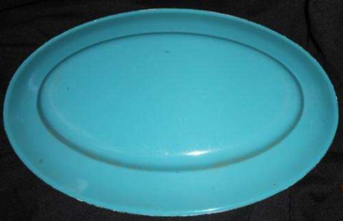 Large Vintage Oval Enamel Platter