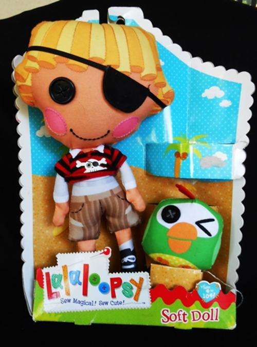 Collectible  Lalaloopsy Soft Doll Patch Treasurechest Pirate with his Parrot new in packet