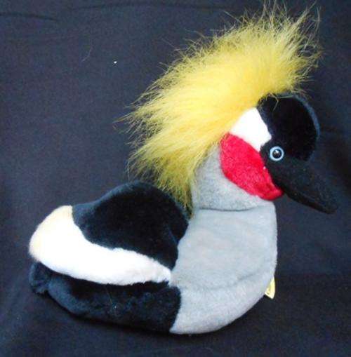 Black Crowned Crane.Collectable Series 1 of African Birds made by Wild Republic with bird soundc