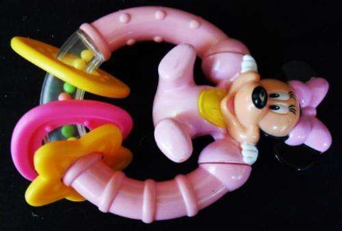 Minnie Mouse Rattle or Teething Ring Baby Toy