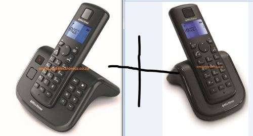 *R1999* BELL CORDLESS PHONES- AIR-05 WITH ANSWERING MACHINE **PLUS 1 FREE EXTRA HANDSET AND BASE**