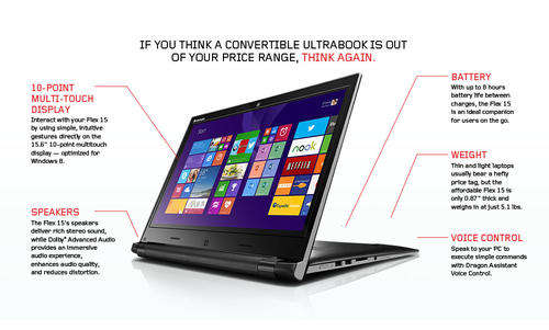 **BRAND NEW*LENOVO FLEX 15' TOUCHSCREEN- 8gig ram- 4th GEN i7- 1tb hd -nvidia graphics