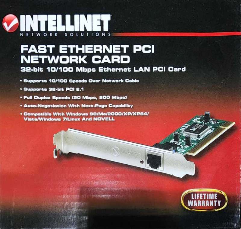 Intellinet 509510 FAST ETHERNET PCI CARD 32-BIT 10/100 MBPS PCI SLOT
