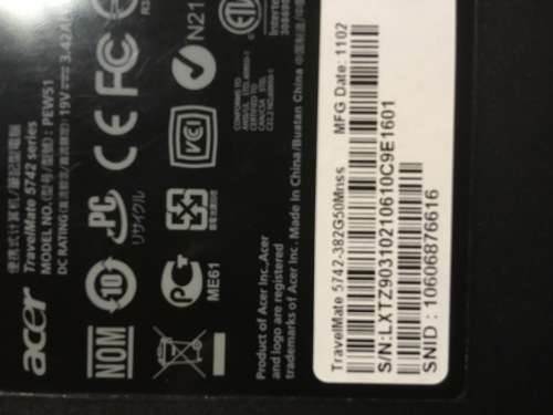 Original Acer Travelmate 5742 6GB RAM