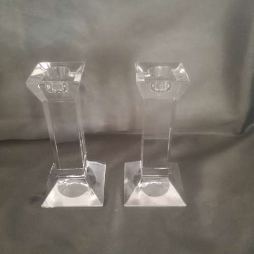 Villeroy and Boch Pair Crystal Candle Holders