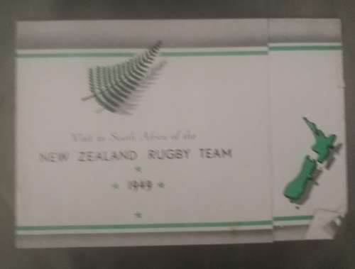 4th Rugby Test New Zealand vsSouth Africa 1949 WARATH Autographed Rugby Ball and Sports Memorabilia