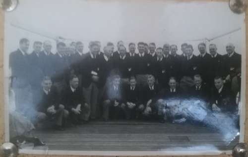 4th Rugby Test New Zealand vsSouth Africa 1949 WARATH Autographed Rugby Ball and Sports Memorabilia