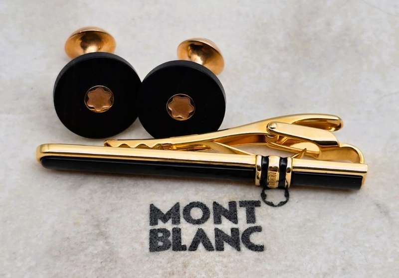 Montblanc Cufflinks & Tie pin. Authentic!