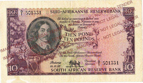 MH de Kock 3rd 10 Pounds Afr/Eng VF+