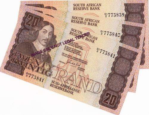 GPC DE KOCK 2ND ISSUE 3 X R20 UNC. BID PER NOTE TO TAKE ALL.
