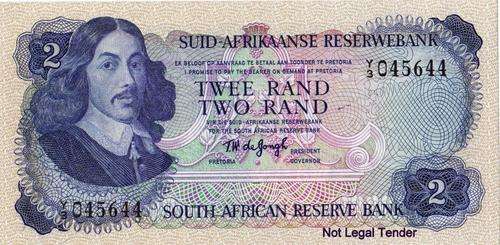 TW de Jongh 2nd Issue R2 Replacement Note Y3 UNC. Only 280 000 Printed!! CAT Value R500
