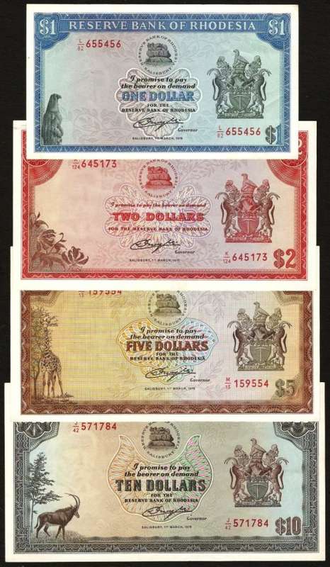 Rhodesia Banknotes 1976 "UNC" ULTRA RARE!