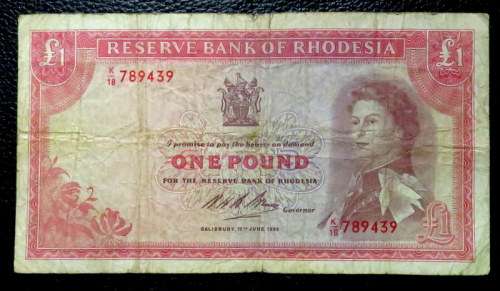 Rhodesia one pound 1966 No reserve!!