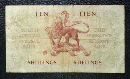 MH de Kock 1950 Ten Shillings banknote