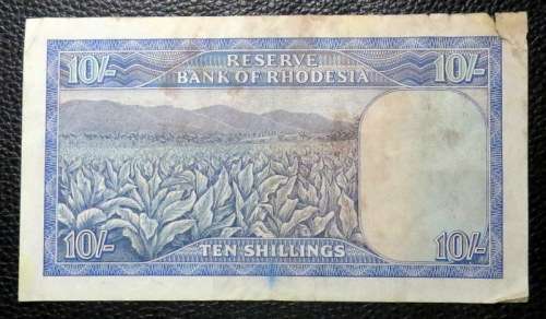Rhodesia 10 Shillings Banknote 1968
