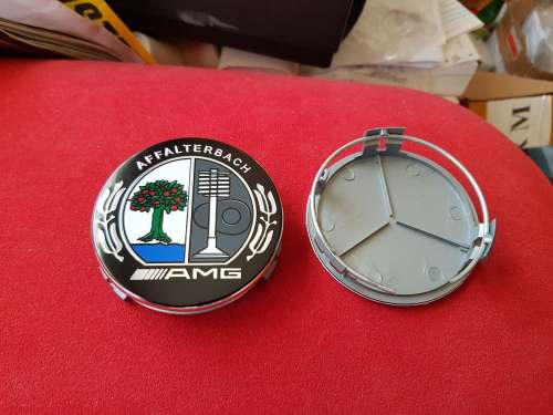 Mercedes Benz AMG Affalterbach 75mm 3D Wheel hub cap center badge, High quality, R130 each