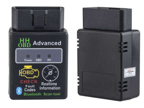 HH OBD ADVANCED ELM327 OBD2 Bluetooth v1.5 Diagnostic Tool, Chip 25K80, Brand New, R230