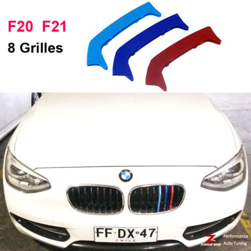 BMW 1 Series F20/F21 Motorsport 3 Colour Grille Plastic Cover Stripes 2012 up 8 fin grill, R230 set