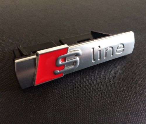 S Line/S-line Metal Grill Badge for Audi, 70 x 18mm, High quality aluminium, R140 each