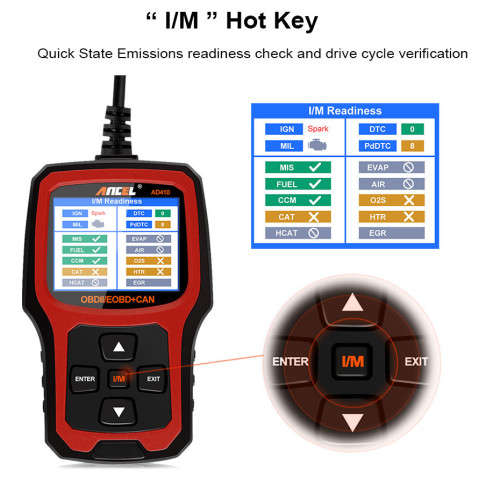 Ancel AD410 Car Engine OBD2 Diagnostic Scanner Tool, R1199