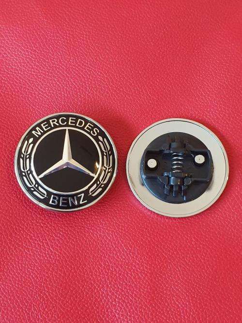 Mercedes Benz 3D Black Metal Bonnet Hood Badge