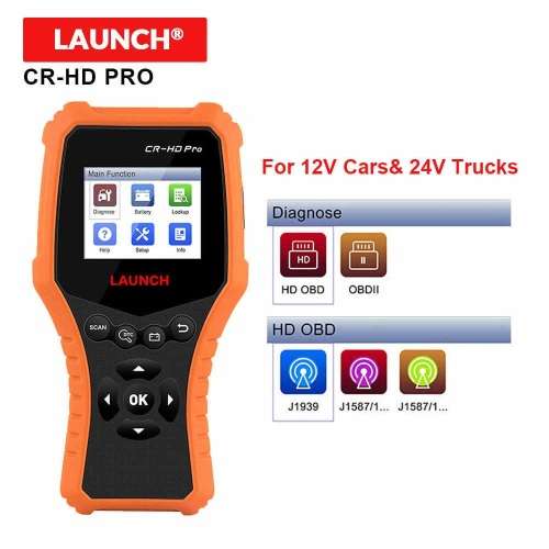 Launch CR-HD PRO Truck Multi System Diagnostic Scanner
