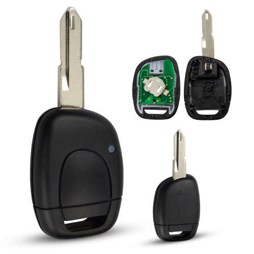 Renault 1 Button Remote Key with ID46 Transponder Chip, Clio Etc. Brand New, R400