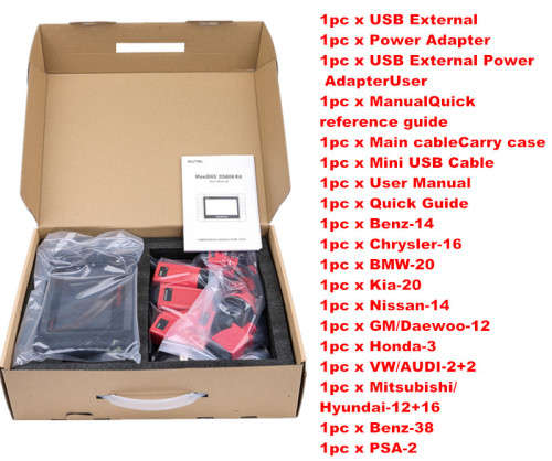 Original Autel MaxiDas DS808 Kit OBD2 Tablet Diagnostic Tool, Injectors, Key Coding R19999