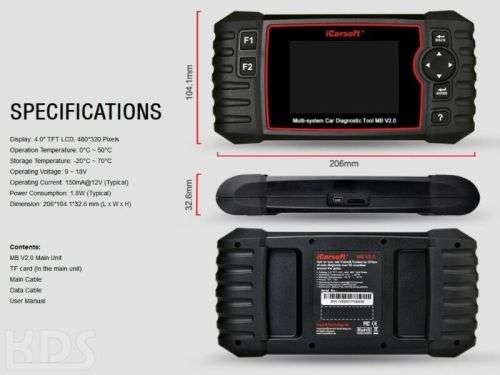 iCarsoft MB V2.0 for Mercedes-Benz/Sprinter/Smart OBD2 Multi System Diagnostic Tool, R3299