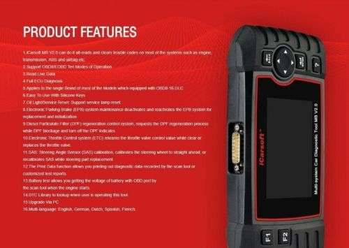 iCarsoft MB V2.0 for Mercedes-Benz/Sprinter/Smart OBD2 Multi System Diagnostic Tool, R3299