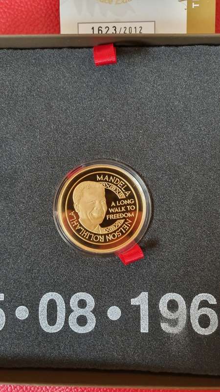 2012 Mandela Capture Site 1/2 Oz. Half Ounce Gold Medallion 50th Anniversary Capsule Sealed Set