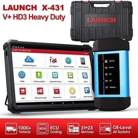 ORIGINAL LAUNCH X431 V+ V4.0 HD3 Heavy Duty V Plus Diagnostic Tablet and Adaptor Set, R31999