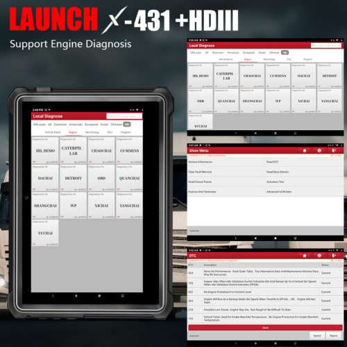 ORIGINAL LAUNCH X431 V+ V4.0 HD3 Heavy Duty V Plus Diagnostic Tablet and Adaptor Set, R31999