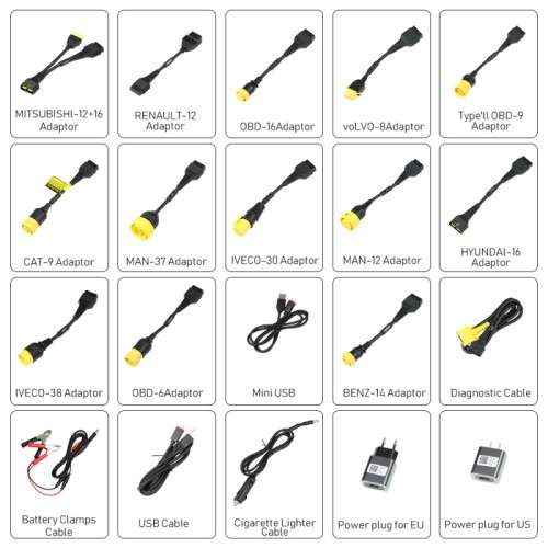ORIGINAL LAUNCH X431 V+ V4.0 HD3 Heavy Duty V Plus Diagnostic Tablet and Adaptor Set, R31999
